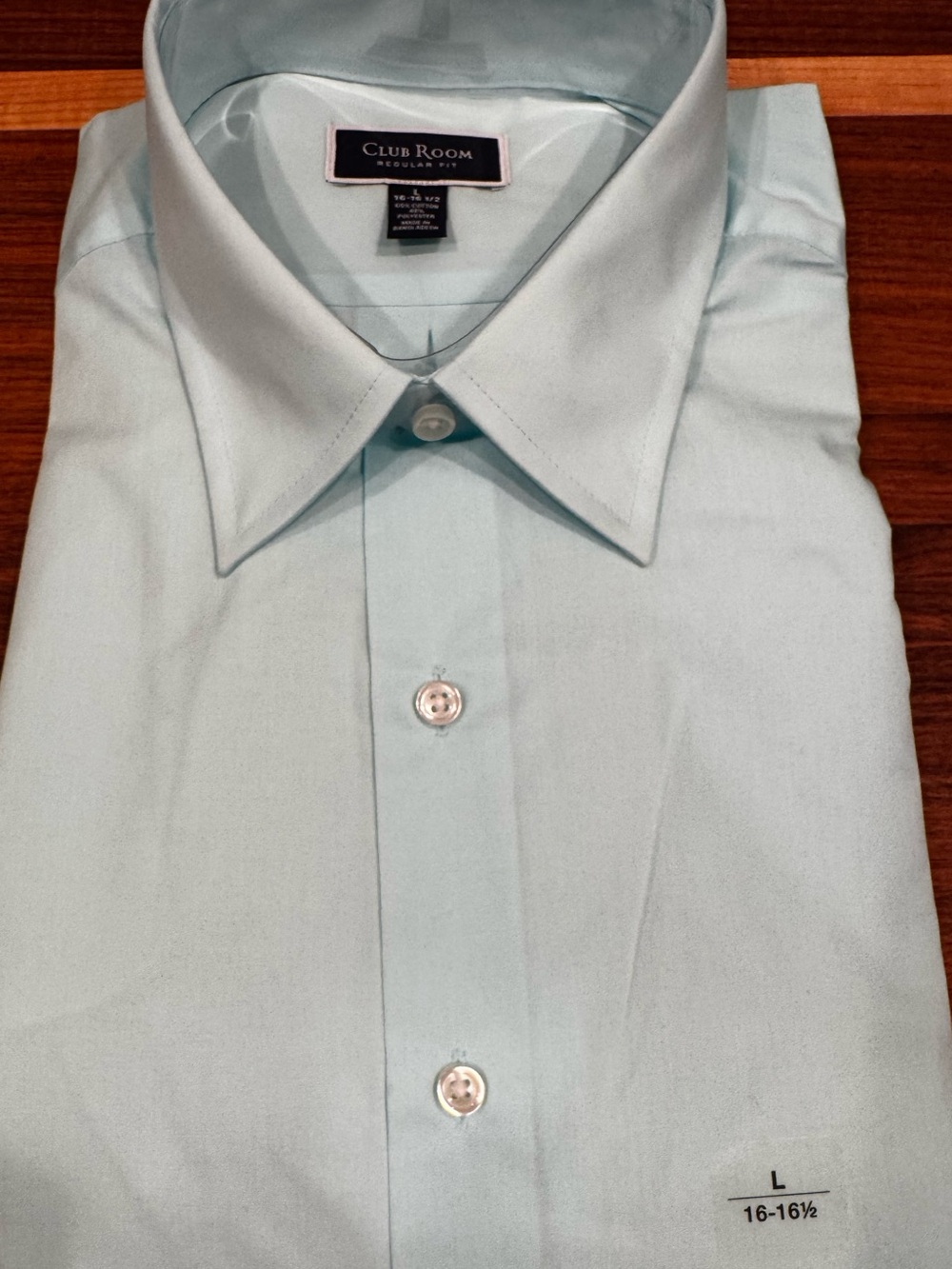 Club Room Pale Blue Men’s Dress Shirt - Point Collar